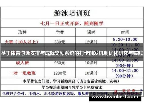 基于体育游泳安排与成就奖励系统的打卡触发机制优化研究与实践